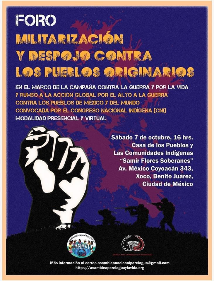 Invitaci N Al Foro Militarizaci N Y Despojo Contra Los Pueblos Originarios Congreso Nacional